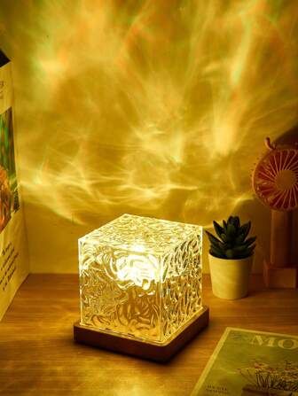 Rotating Water Ripple Night Light Aura Lamp